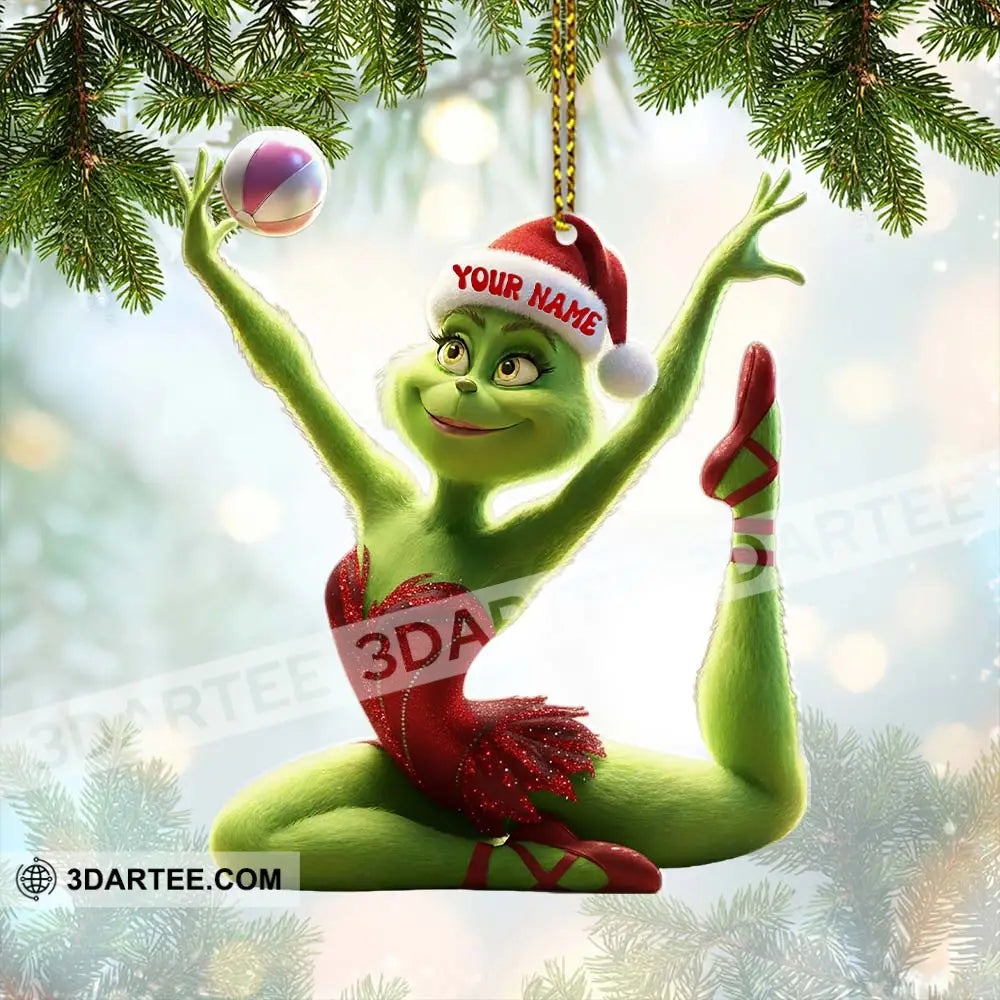 Grinch Yoga Home Decor Christmas Ornament Personalized Ornament Ornament