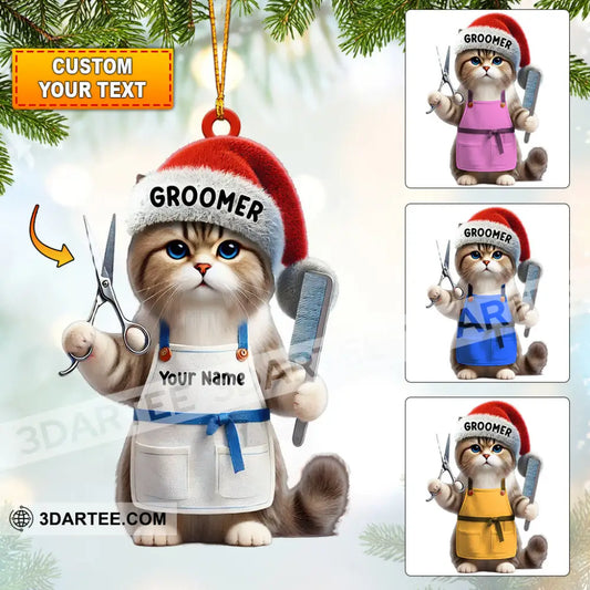 Groomer Cat Home Decor Christmas Ornament Personalized Ornament 3.54’’ / 1 Ornament Ornament
