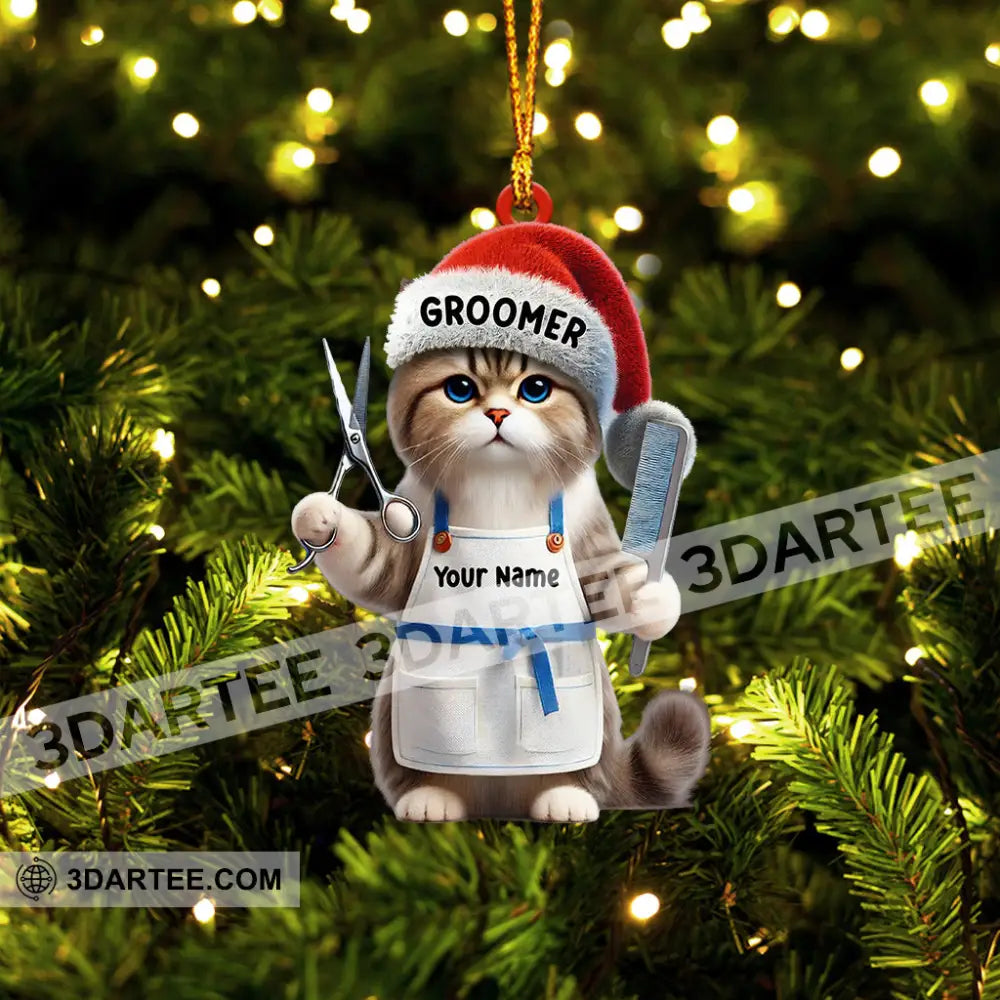 Groomer Cat Home Decor Christmas Ornament Personalized Ornament Ornament