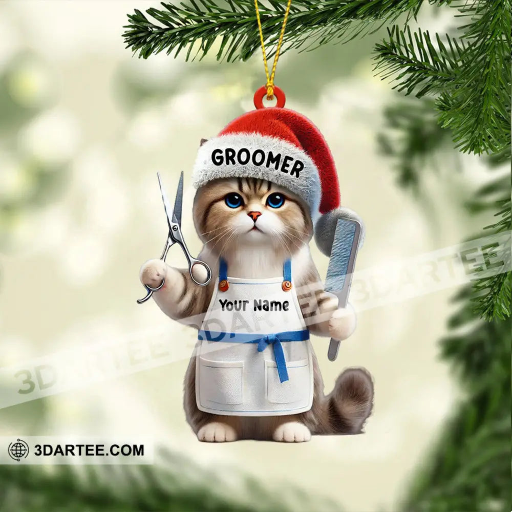 Groomer Cat Home Decor Christmas Ornament Personalized Ornament Ornament