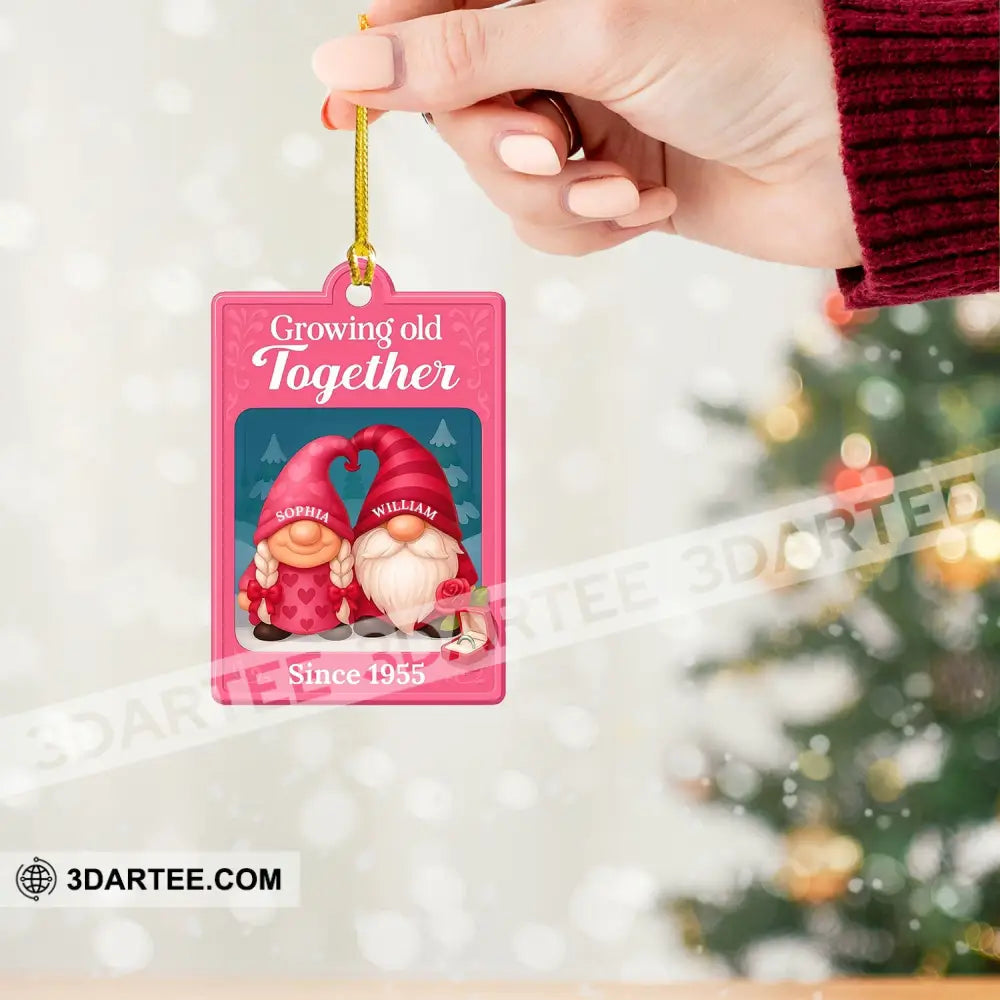 Growing Old Together Christmas Home Decor Christmas Ornament Personalized Ornament Ornament