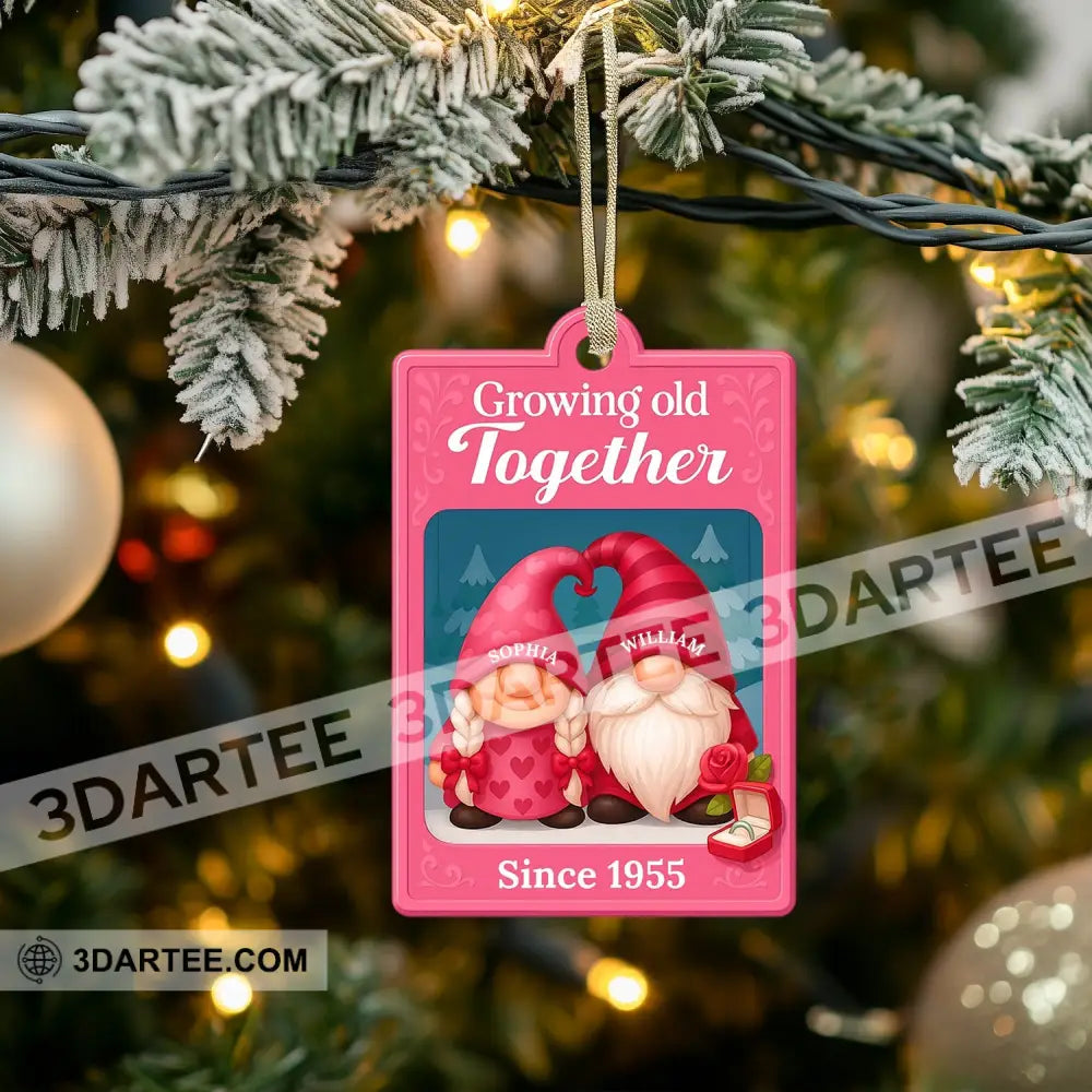 Growing Old Together Christmas Home Decor Christmas Ornament Personalized Ornament Ornament