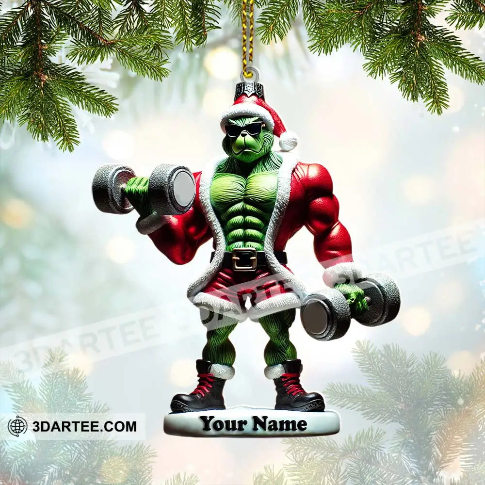 Gym Work Out ELF Christmas Ornament Personalized Ornament Gymnastics Christmas Gift Ornament