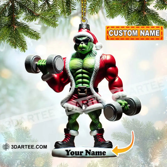Gym Work Out ELF Christmas Ornament Personalized Ornament Gymnastics Christmas Gift 3.54’’ / 1 Ornament Ornament