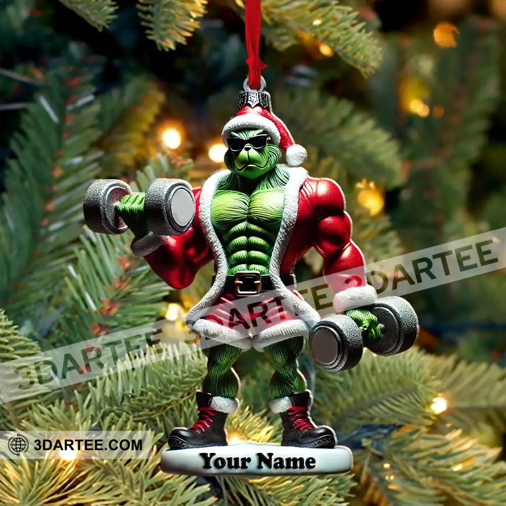 Gym Work Out ELF Christmas Ornament Personalized Ornament Gymnastics Christmas Gift Ornament
