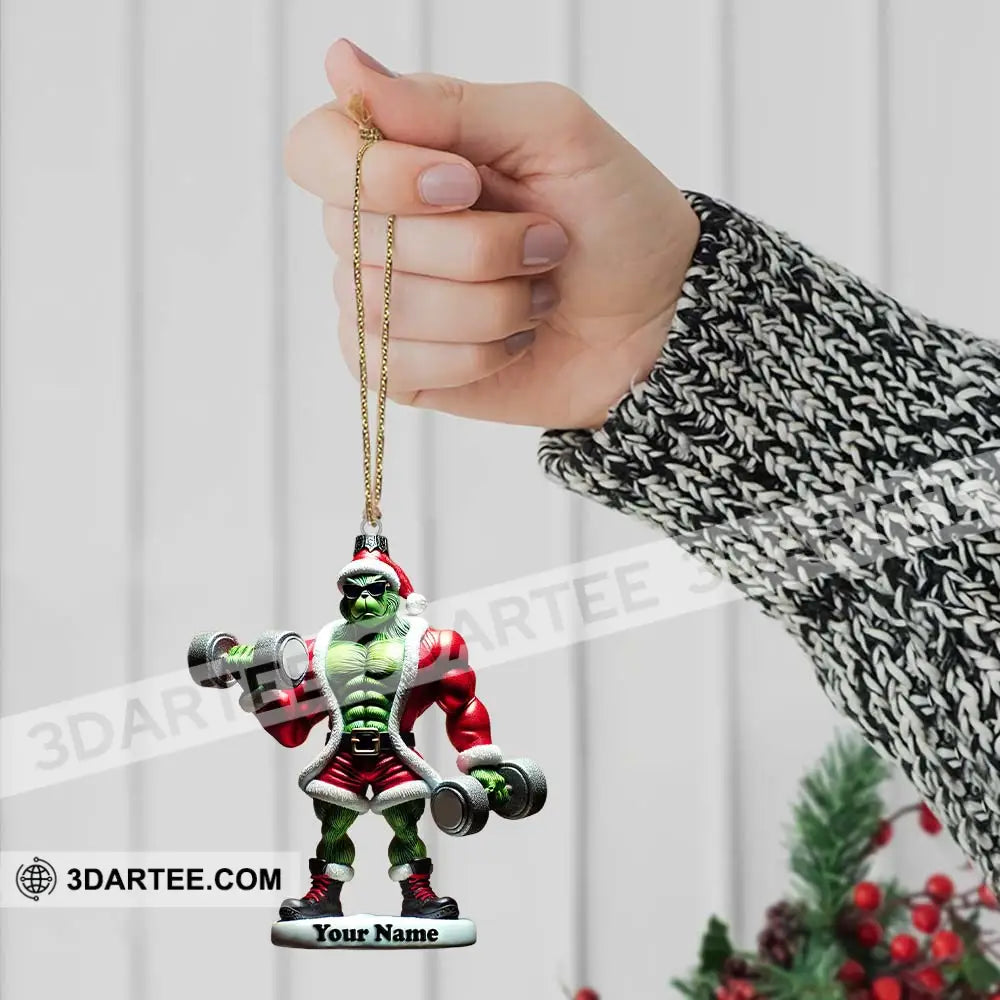 Gym Work Out ELF Christmas Ornament Personalized Ornament Gymnastics Christmas Gift Ornament