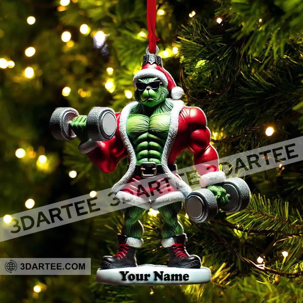 Gym Work Out ELF Christmas Ornament Personalized Ornament Gymnastics Christmas Gift Ornament