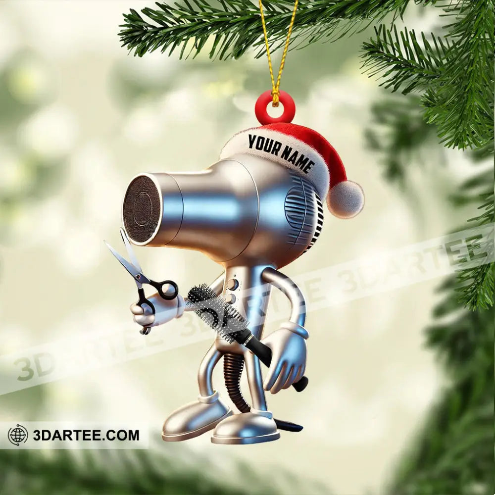 Hair Dryer Christmas Ornament Personalized Ornament Ornament