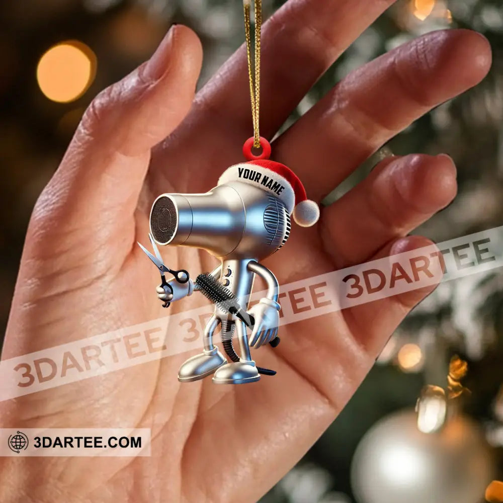 Hair Dryer Christmas Ornament Personalized Ornament Ornament