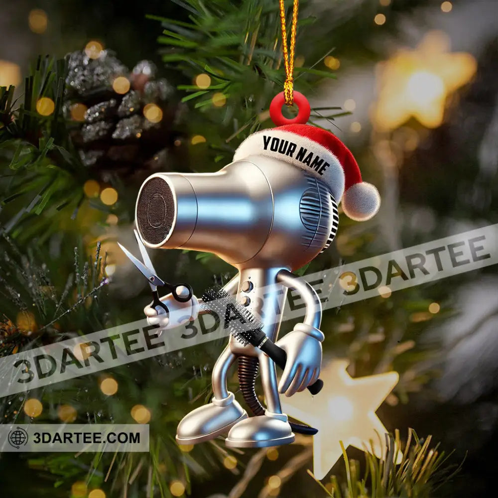 Hair Dryer Christmas Ornament Personalized Ornament Ornament