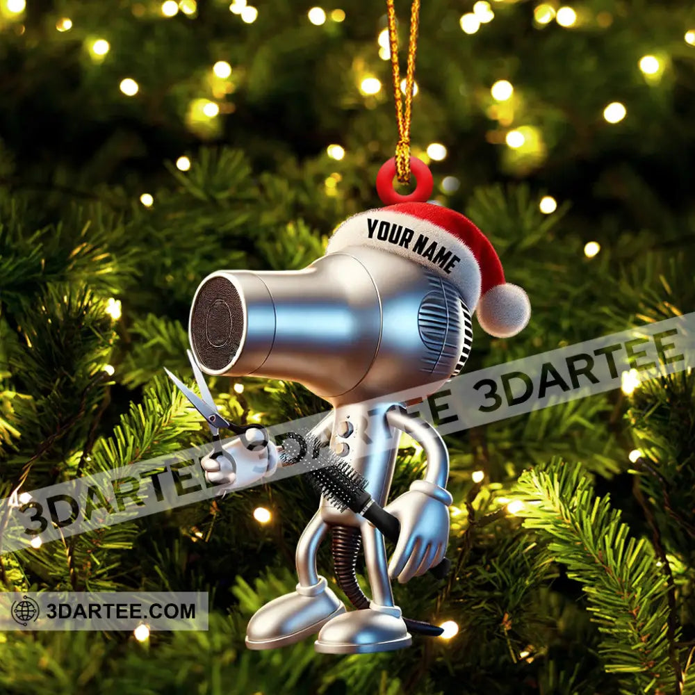 Hair Dryer Christmas Ornament Personalized Ornament Ornament