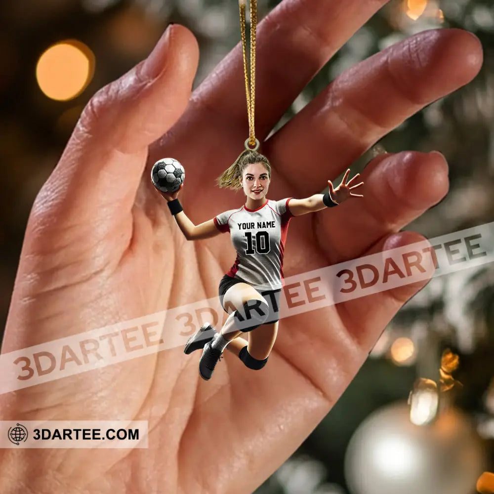 Handball Woman Decor Christmas Ornament Personalized Ornament Ornament