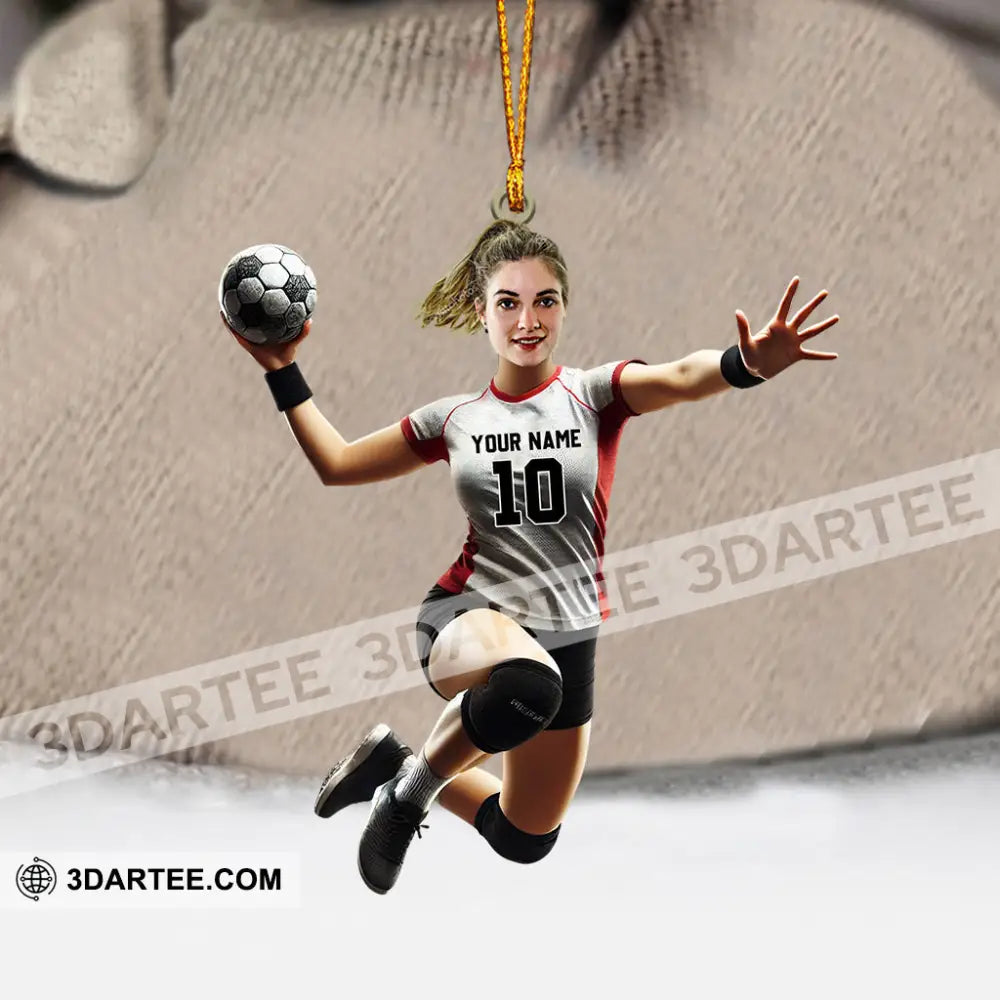 Handball Woman Decor Christmas Ornament Personalized Ornament Ornament