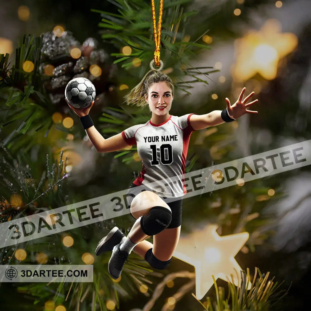Handball Woman Decor Christmas Ornament Personalized Ornament Ornament