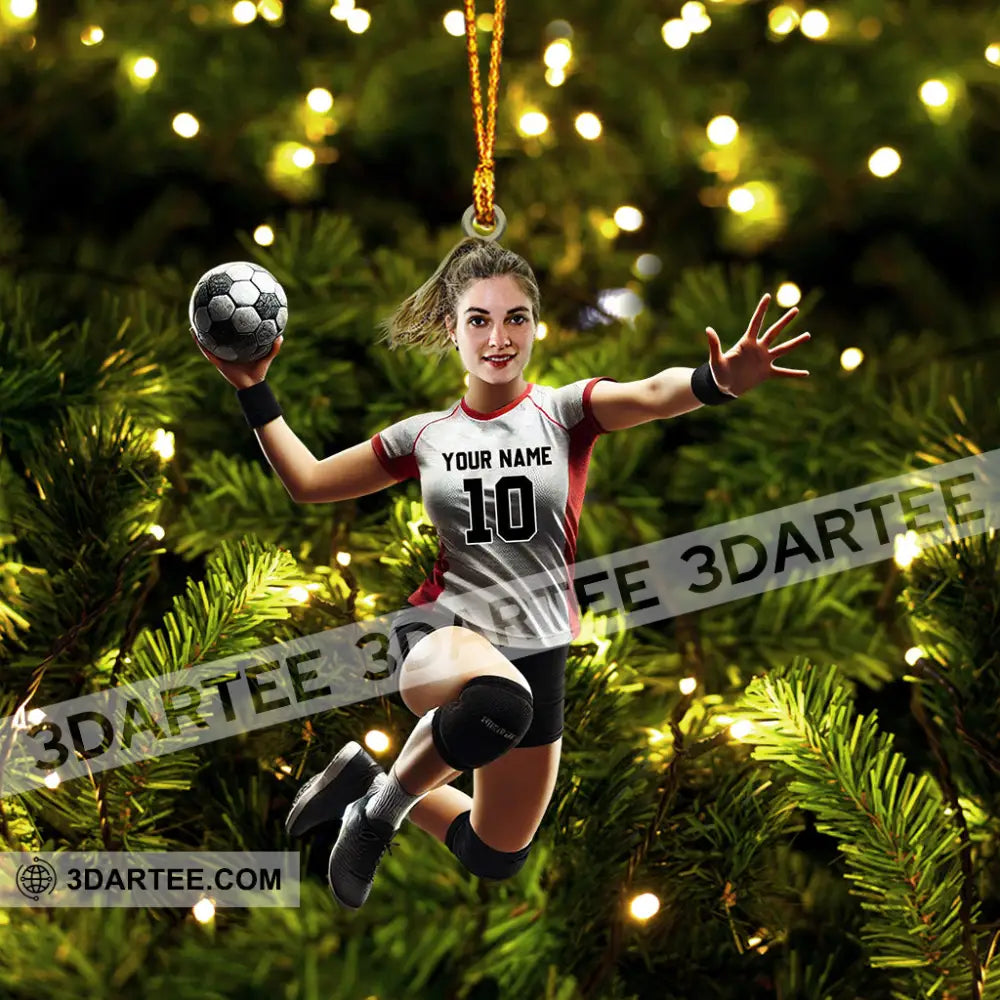Handball Woman Decor Christmas Ornament Personalized Ornament Ornament