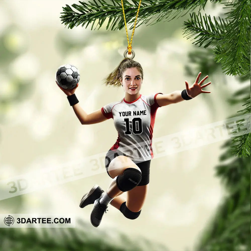 Handball Woman Decor Christmas Ornament Personalized Ornament Ornament