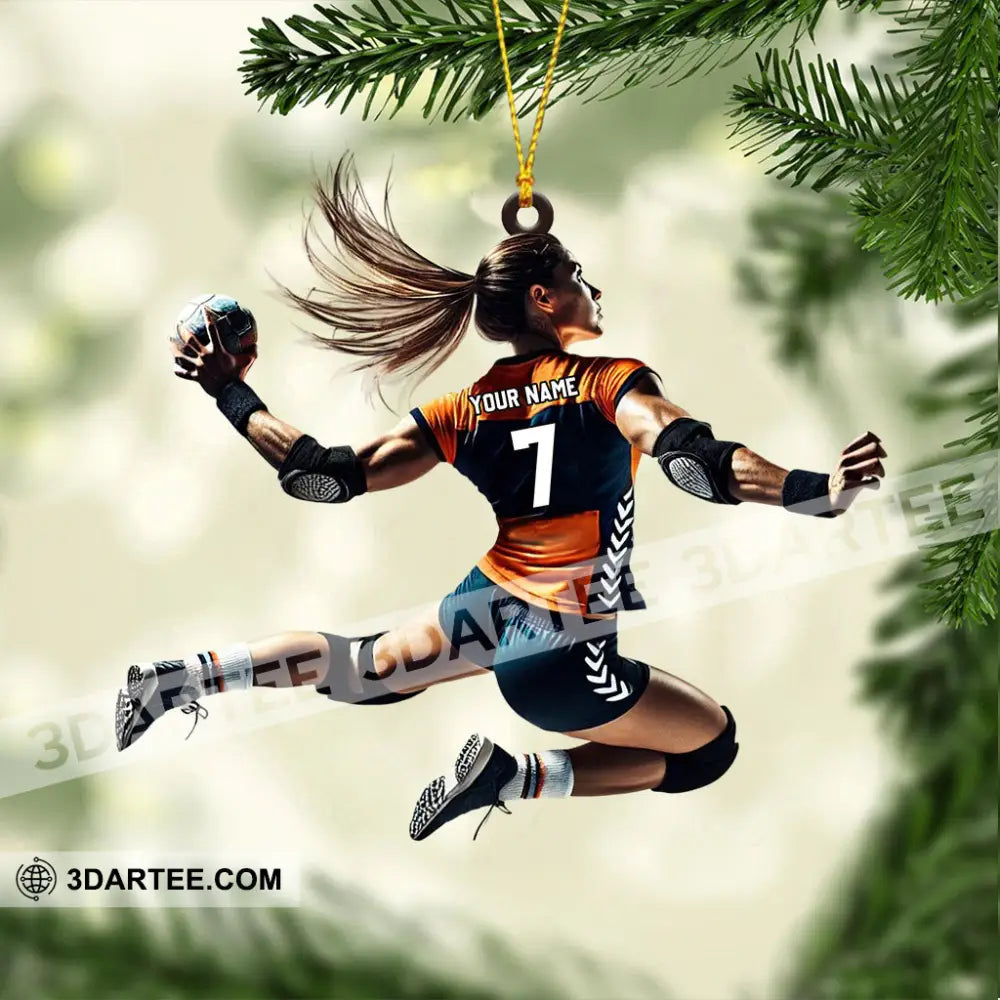 Handball Woman Home Decor Christmas Ornament Personalized Ornament Ornament