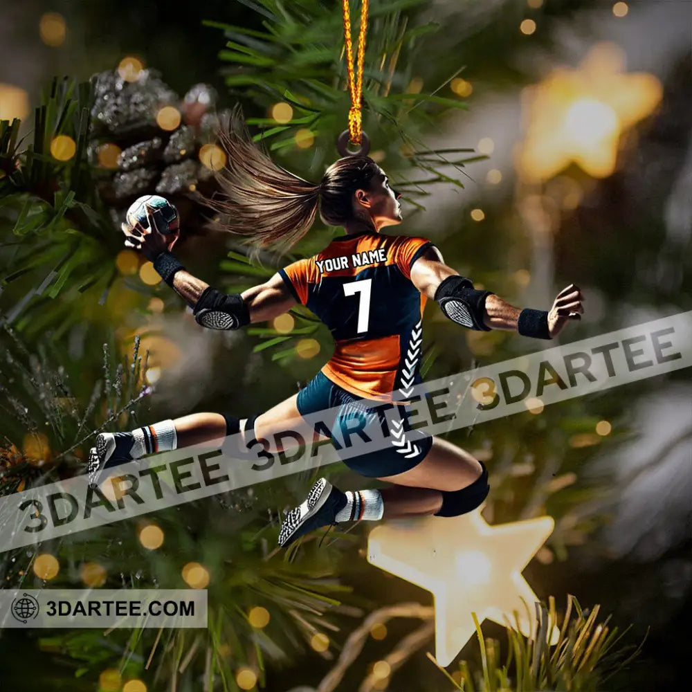 Handball Woman Home Decor Christmas Ornament Personalized Ornament Ornament