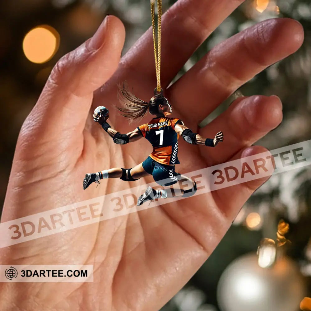 Handball Woman Home Decor Christmas Ornament Personalized Ornament Ornament