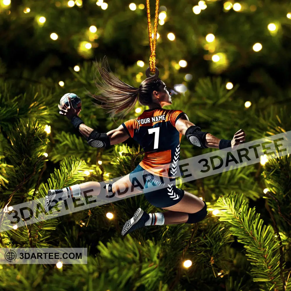 Handball Woman Home Decor Christmas Ornament Personalized Ornament Ornament