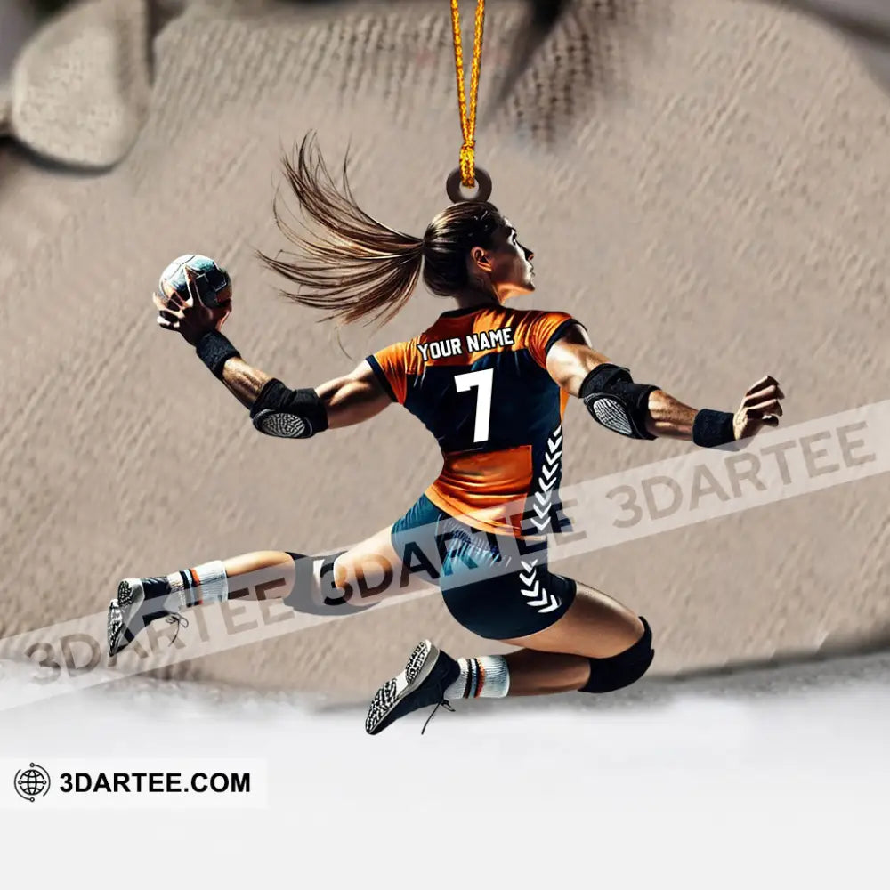 Handball Woman Home Decor Christmas Ornament Personalized Ornament Ornament