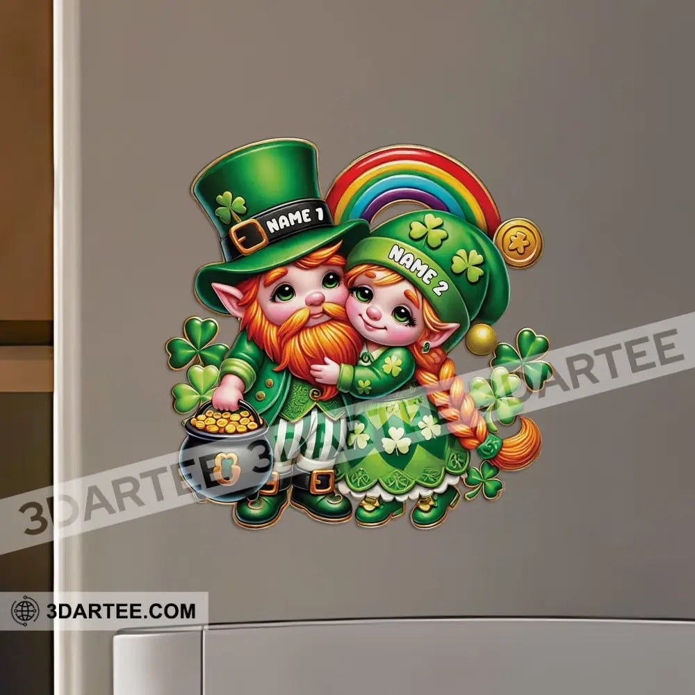 Happy Couple Patrick’s Day Fridge Magnet - Personalized 3.54’’ / 1 Piece