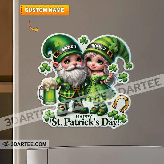 Happy Couple Patrick’s Day Fridge Magnet - Personalized 3.54’’ / 1 Piece