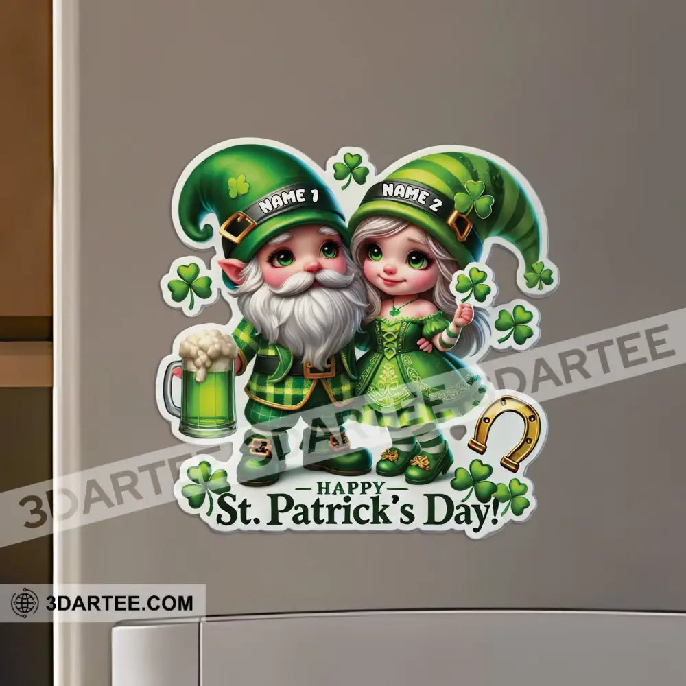 Happy Couple Patrick’s Day Fridge Magnet - Personalized