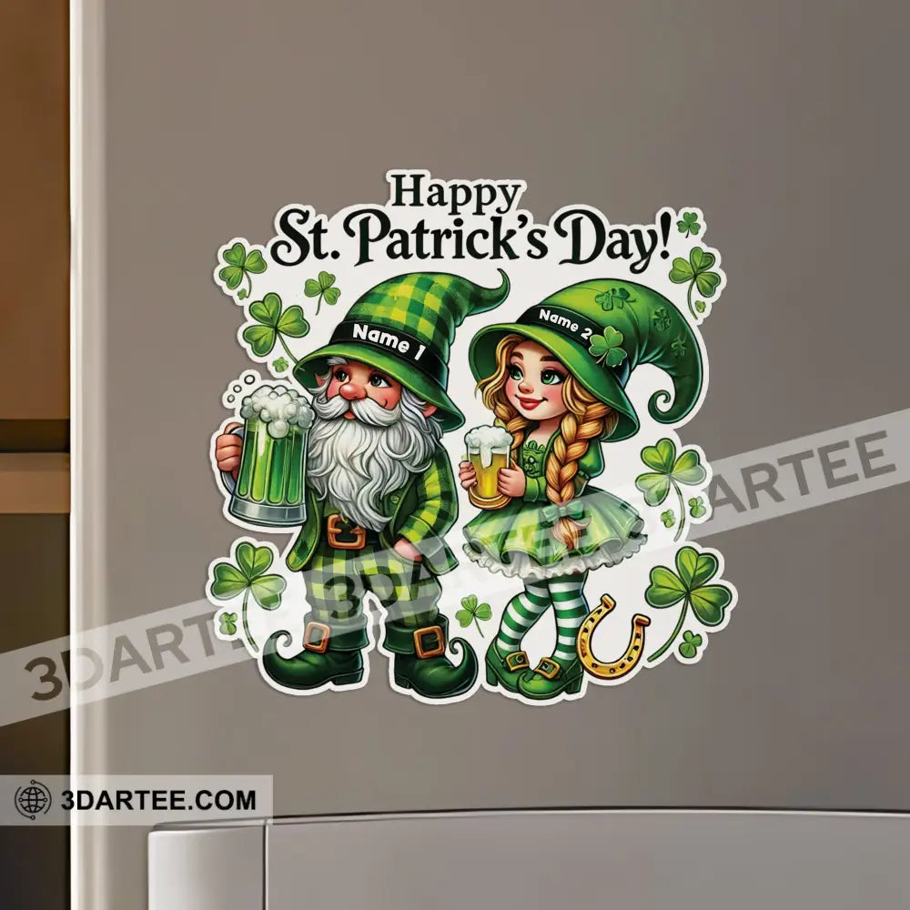 Happy Couple St.patrick’s Day Fridge Magnet - Personalized 3.54’’ / 1 Piece