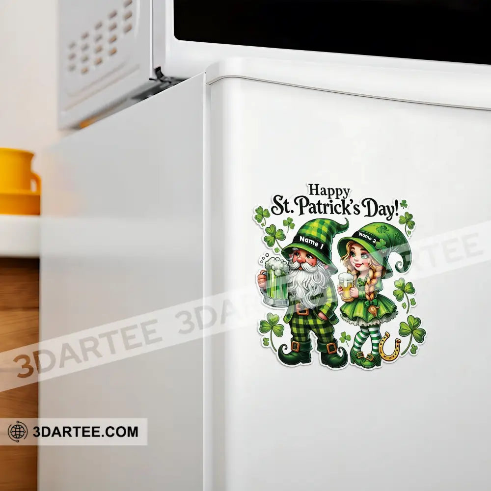 Happy Couple St.patrick’s Day Fridge Magnet - Personalized