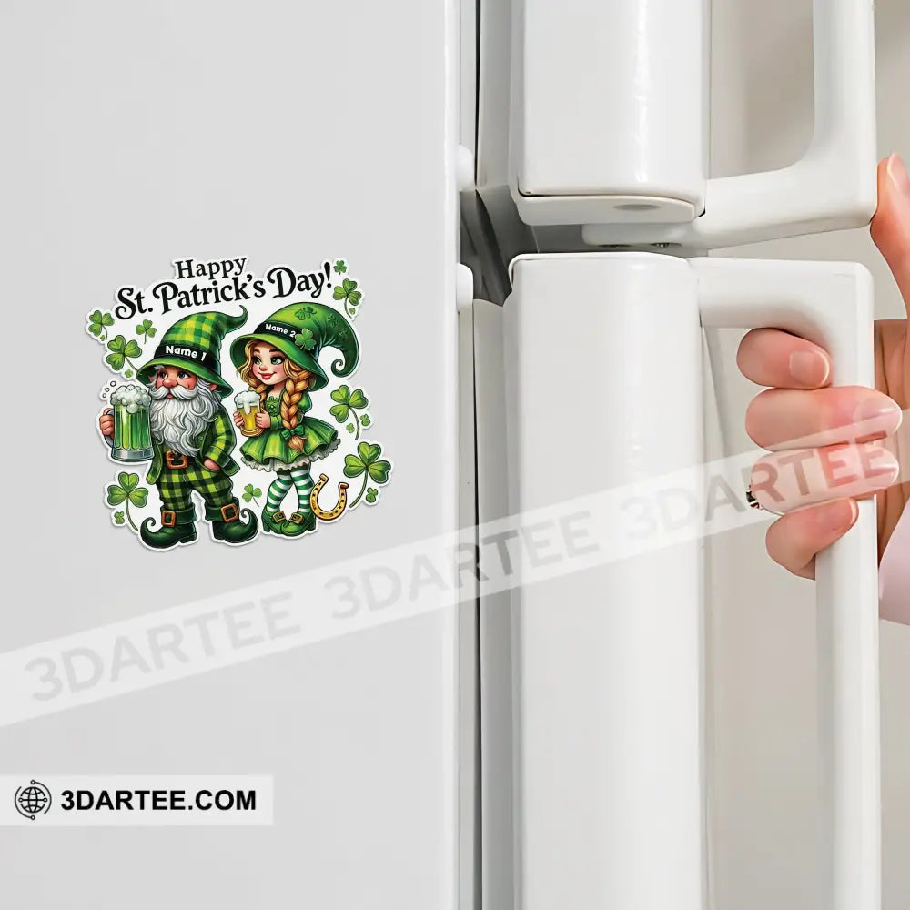 Happy Couple St.patrick’s Day Fridge Magnet - Personalized