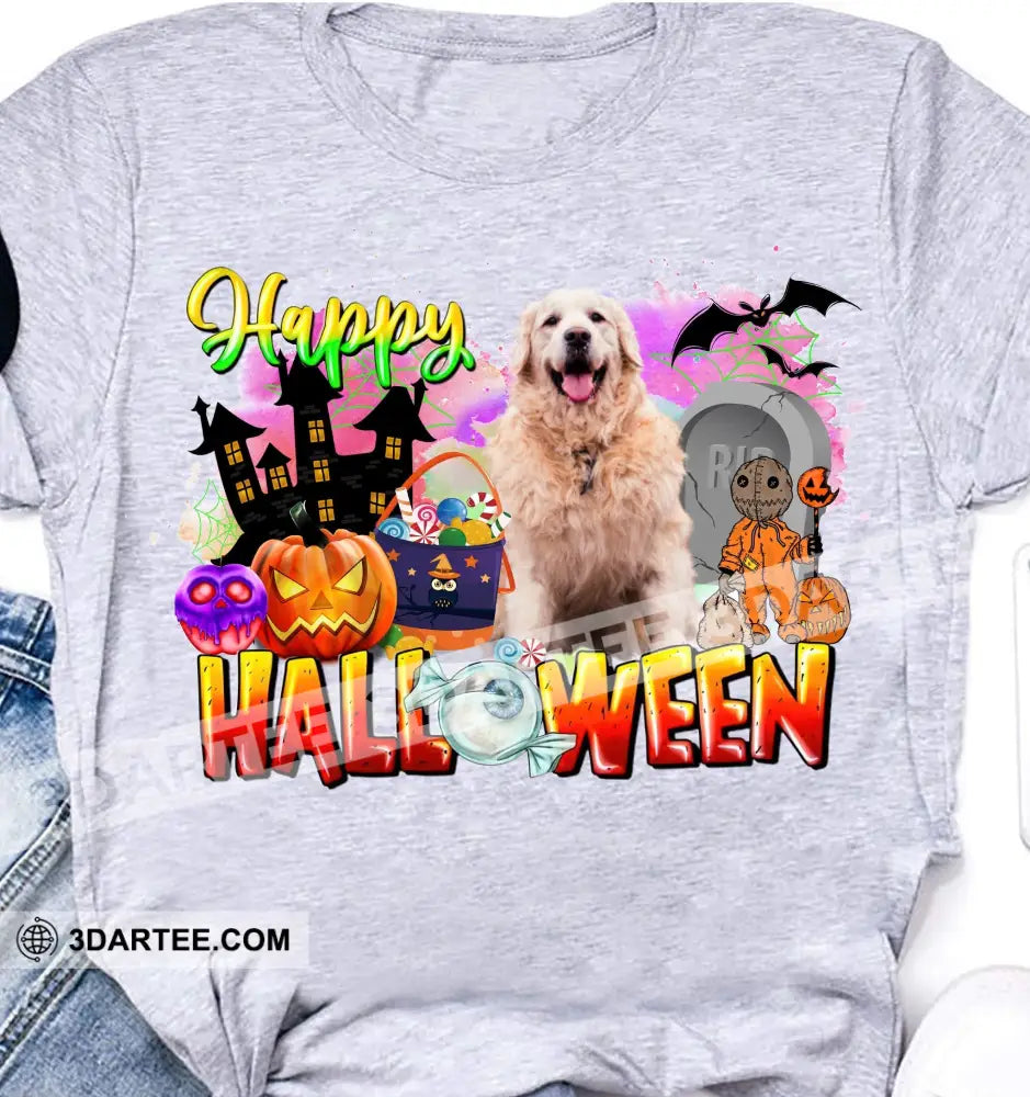 Happy Halloween Personalized Light T-Shirt - Gift For Family Friends Pet Lovers Apparel