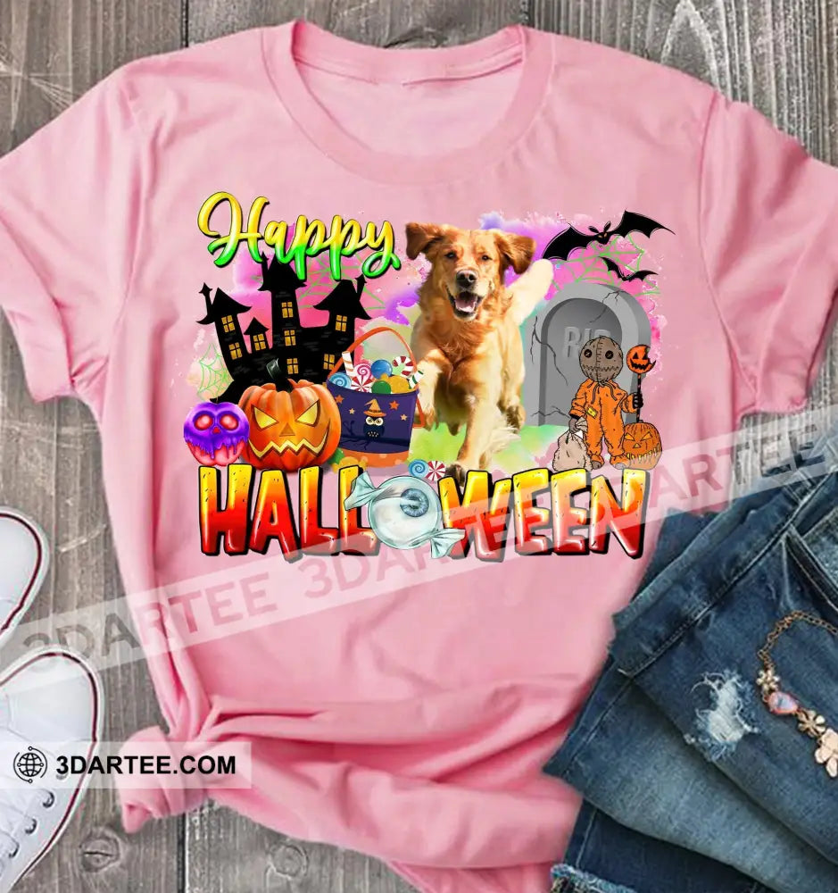 Happy Halloween Personalized Light T-Shirt - Gift For Family Friends Pet Lovers Apparel