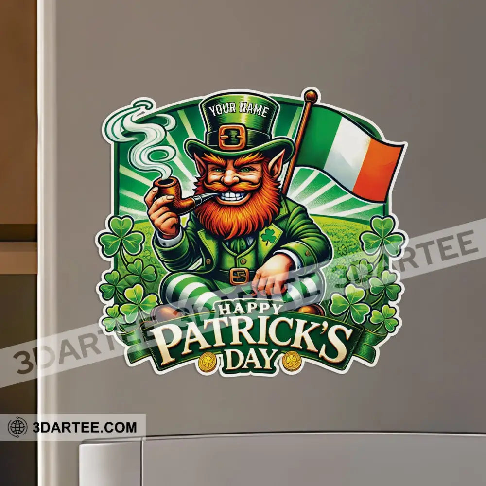 Happy Patrick’s Day Fridge Magnet - Personalized 3.54’’ / 1 Piece