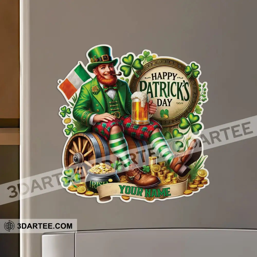 Happy St Patrick’s Day Fridge Magnet - Personalized 3.54’’ / 1 Piece