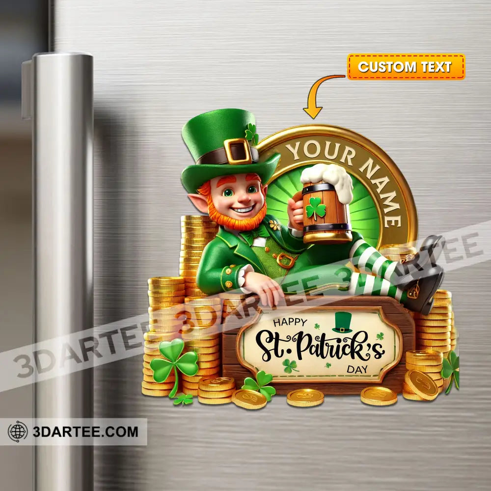 Happy St.patrick’s Day Fridge Magnet - Personalized 3.54’’ / 1 Piece