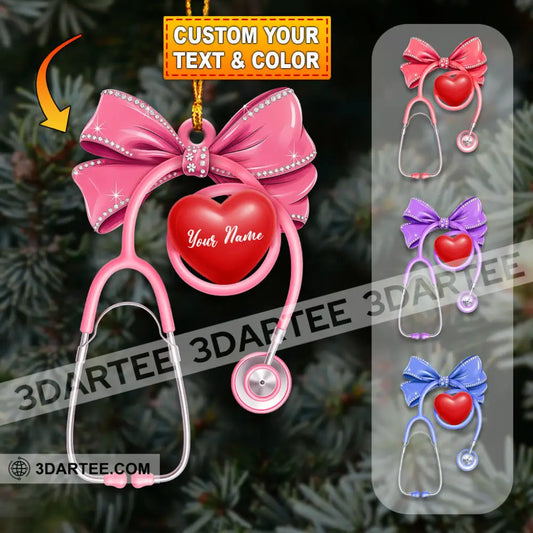 Healthcare Staff Home Decor Christmas Ornament Personalized Ornament 3.54’’ / 1 Ornament Ornament