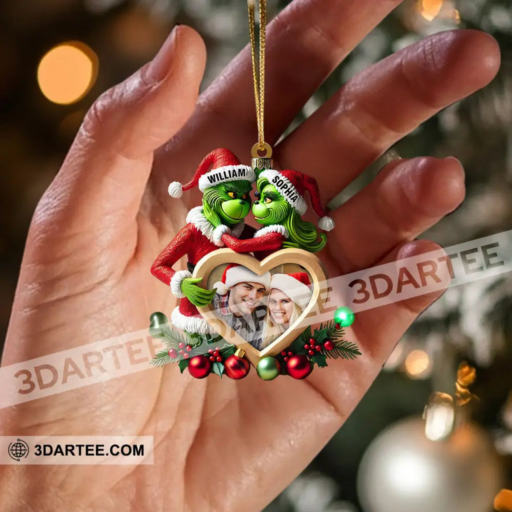 Heart Photo Couple ELF Home Decor Christmas Ornament Personalized Ornament Ornament
