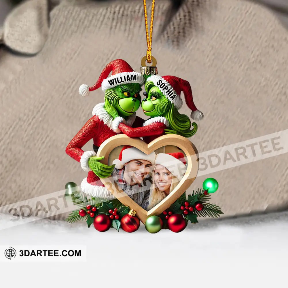 Heart Photo Couple ELF Home Decor Christmas Ornament Personalized Ornament Ornament