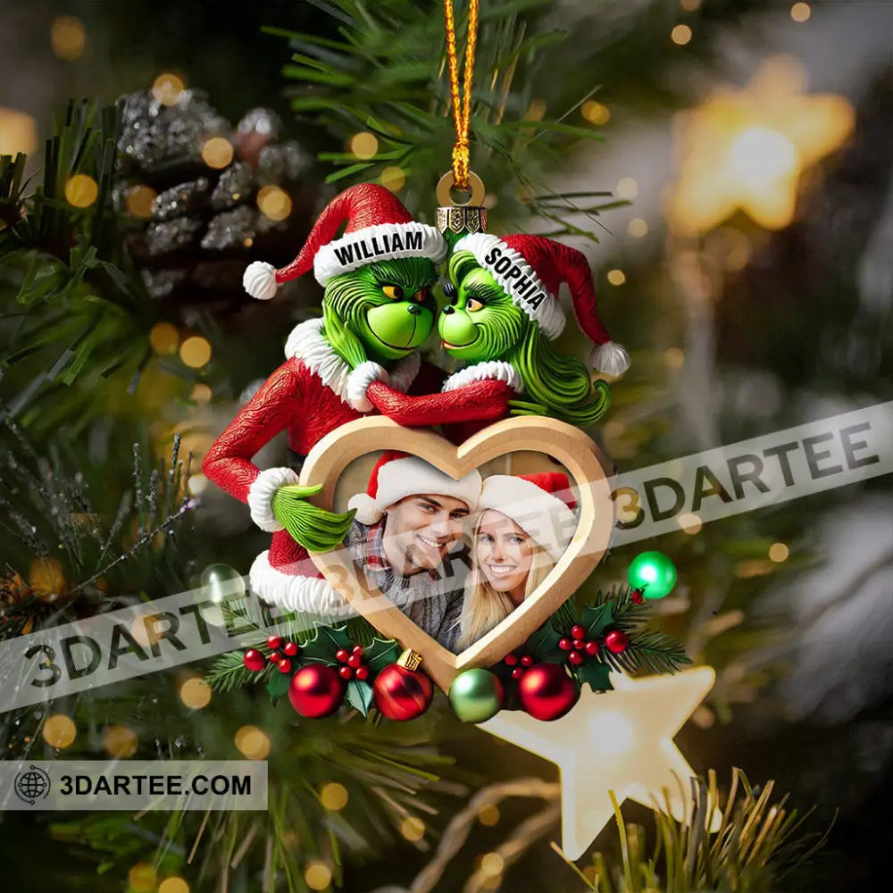 Heart Photo Couple ELF Home Decor Christmas Ornament Personalized Ornament Ornament