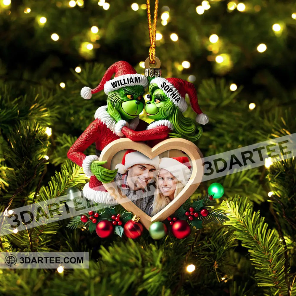 Heart Photo Couple ELF Home Decor Christmas Ornament Personalized Ornament Ornament