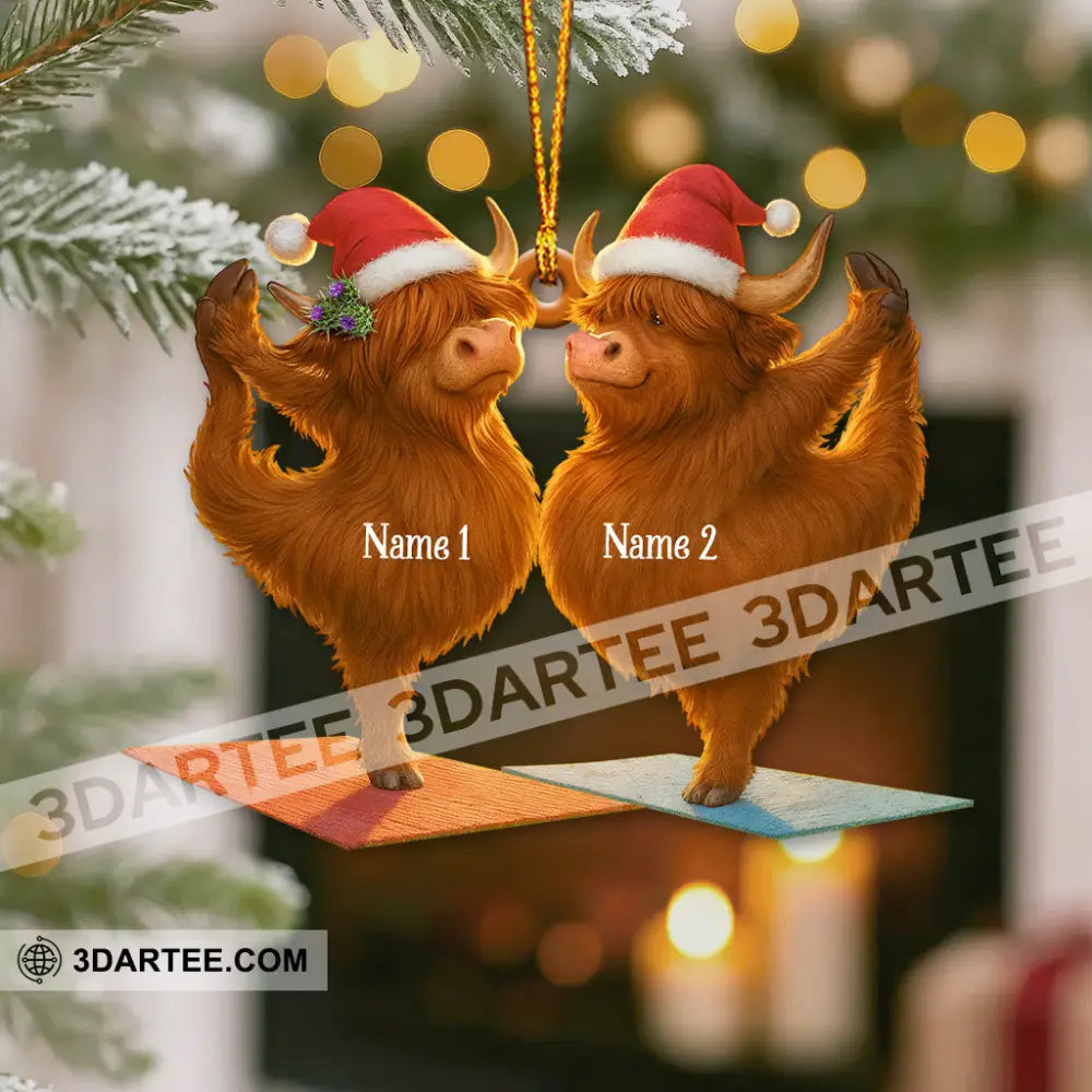 Highland Cow Home Decor Christmas Ornament Personalized Ornament Ornament