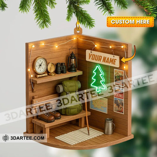 Hiking Corner Home Decor Christmas Ornament Personalized Ornament 3.54’’ / 1 Ornament Ornament