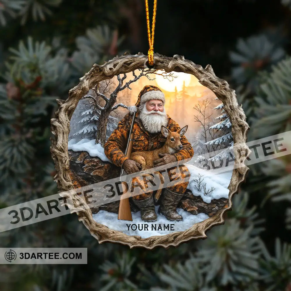 Hiking Santa Home Decor Christmas Ornament Personalized Ornament Ornament