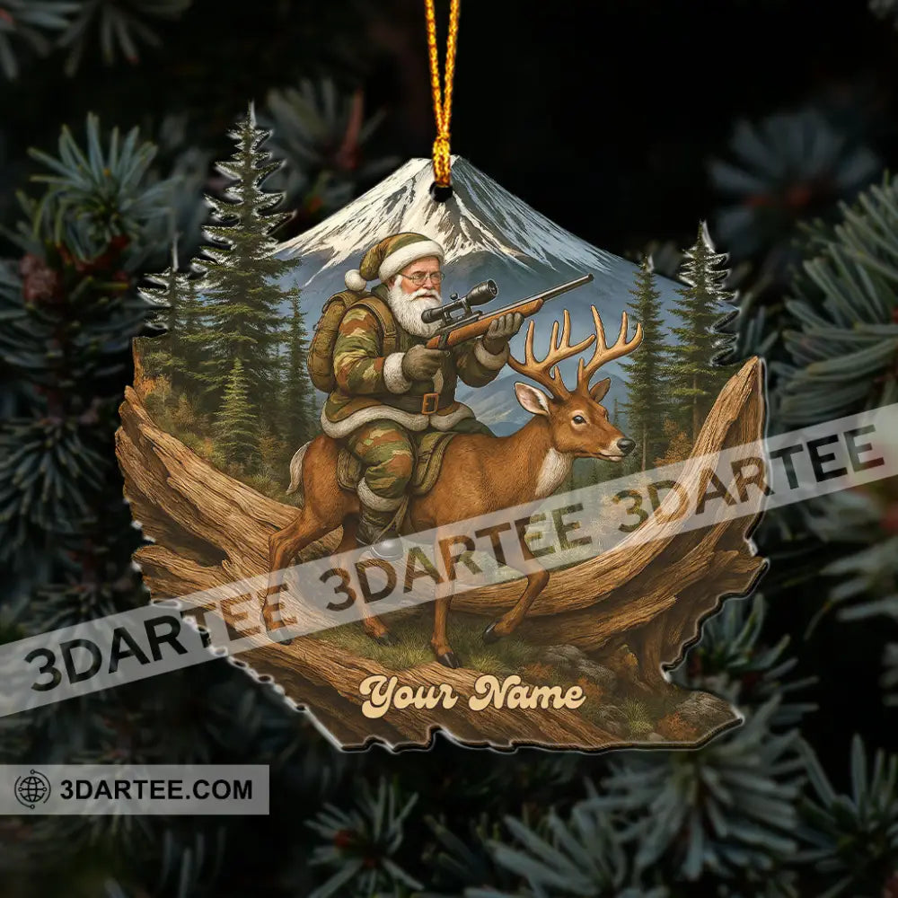 Hiking Santa Home Decor Christmas Ornament Personalized Ornament Ornament