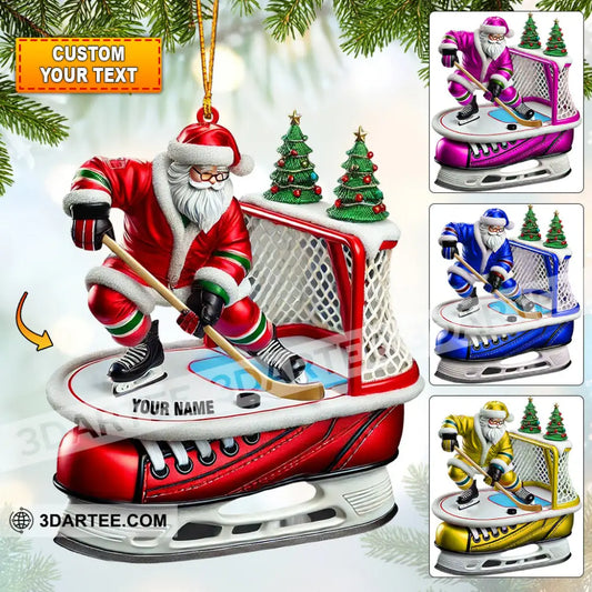Hockey Christmas Home Decor Christmas Ornament Personalized Ornament 3.54’’ / 1 Ornament Ornament