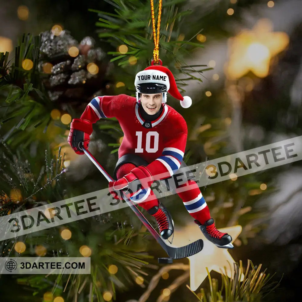 Hockey Christmas Home Decor Christmas Ornament Personalized Ornament Ornament
