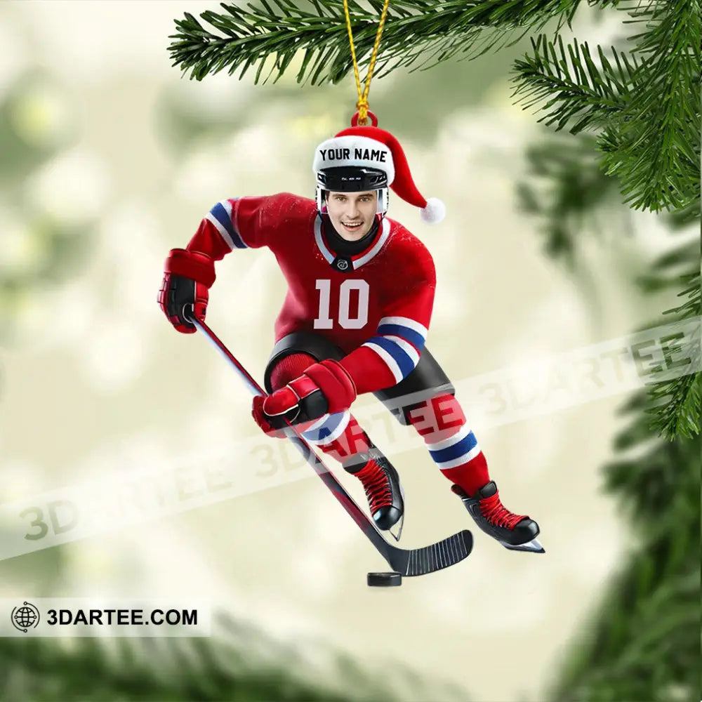 Hockey Christmas Home Decor Christmas Ornament Personalized Ornament Ornament