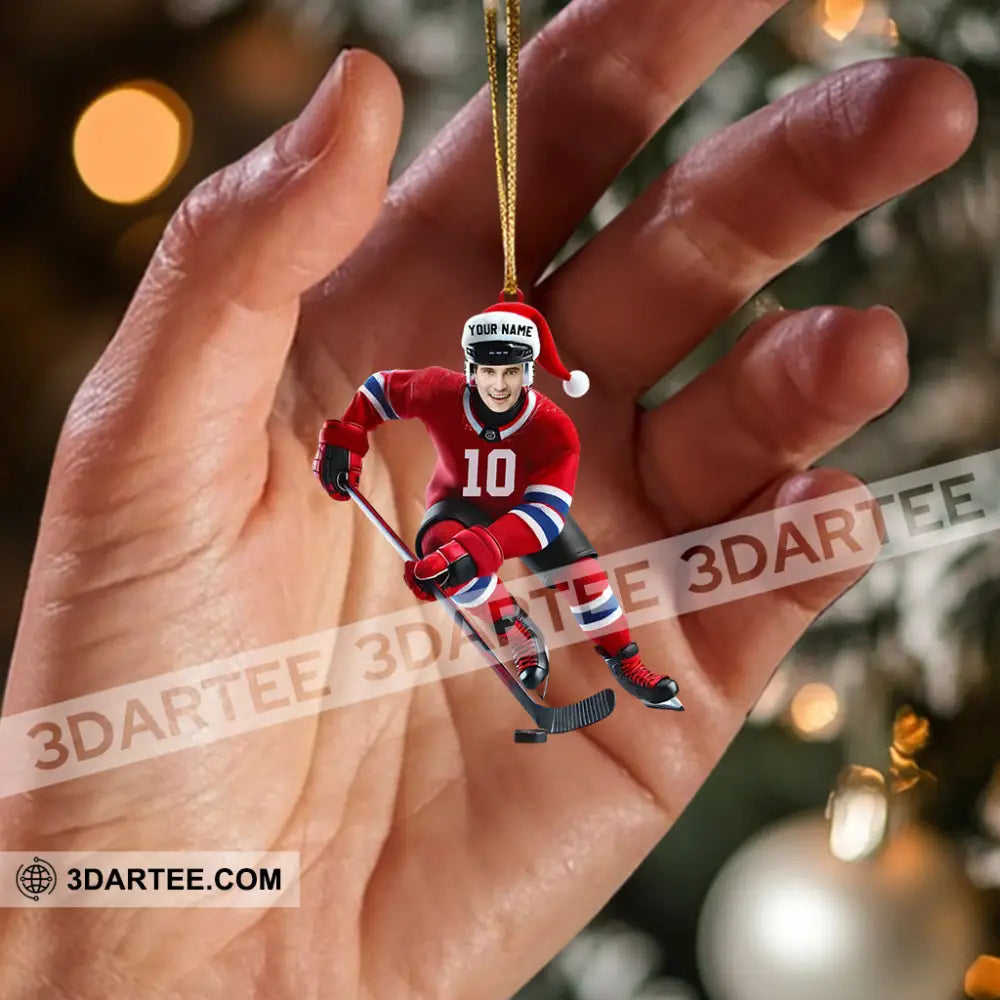 Hockey Christmas Home Decor Christmas Ornament Personalized Ornament Ornament