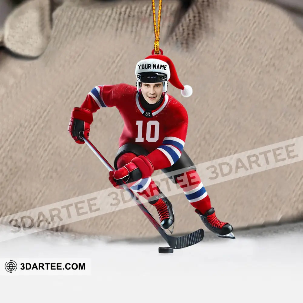 Hockey Christmas Home Decor Christmas Ornament Personalized Ornament Ornament